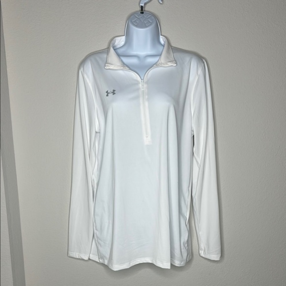 Under Armour White Quarter-Zip Top